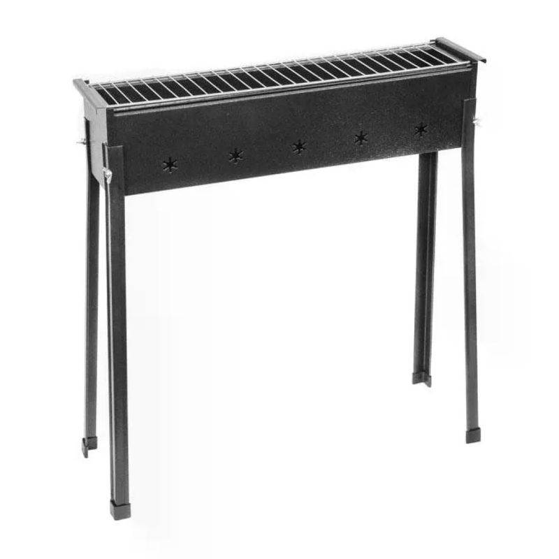 MILLE 510.B Barbecue a Carbonella per Spiedini e Arrosticini, 60 x 15 x 70 cm, Nero