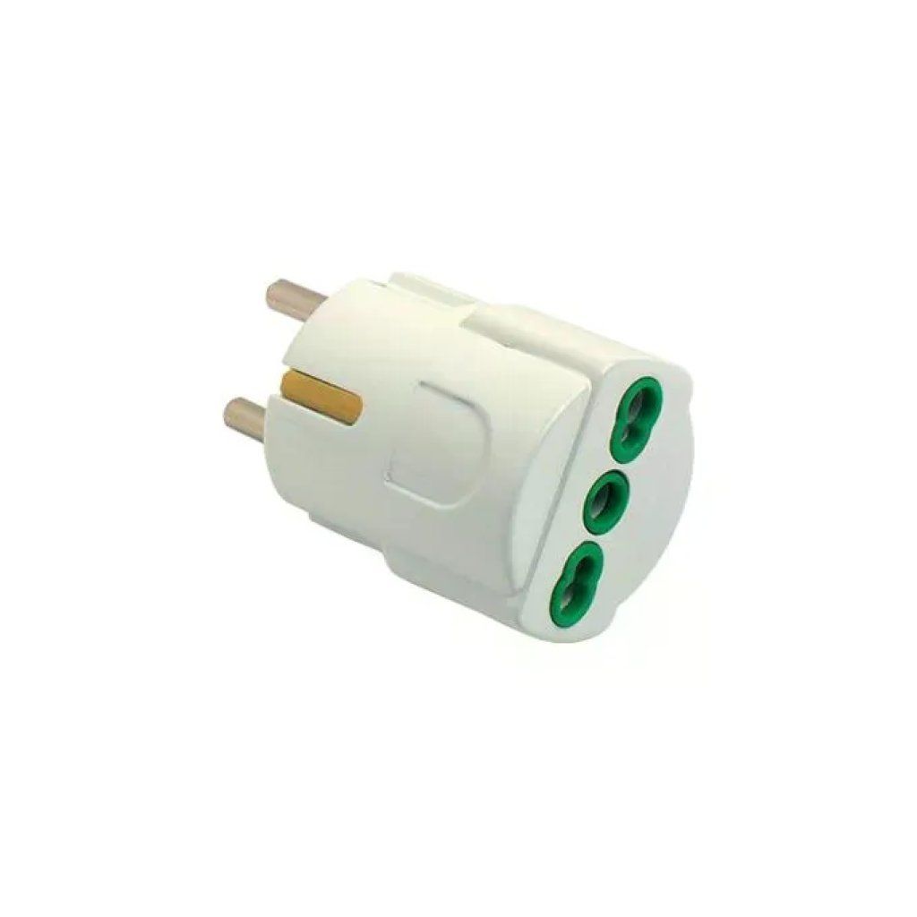Neutra Fanton 81090 Adattatore Schuko 16A a Presa Italiana, Bianco
