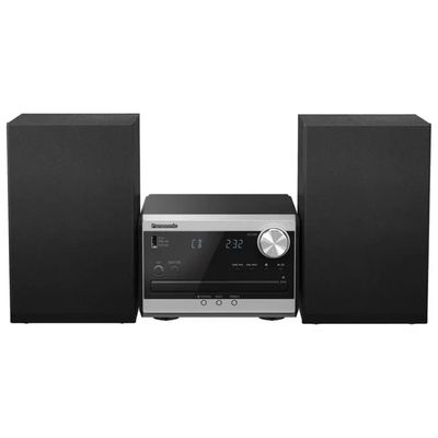 Panasonic SC-PM272EG-S Microsistema Hi-Fi DAB+ con CD e Bluetooth, 20 W, Argento