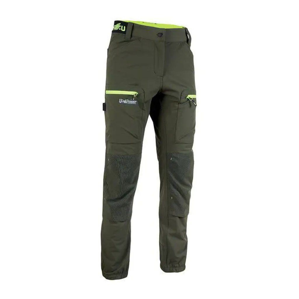 U-Power Horizon WFU267DG – Pantaloni da lavoro uomo stretch, verde scuro