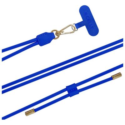 Celly Offset Collection Laccetto da collo universale regolabile 140 cm blu
