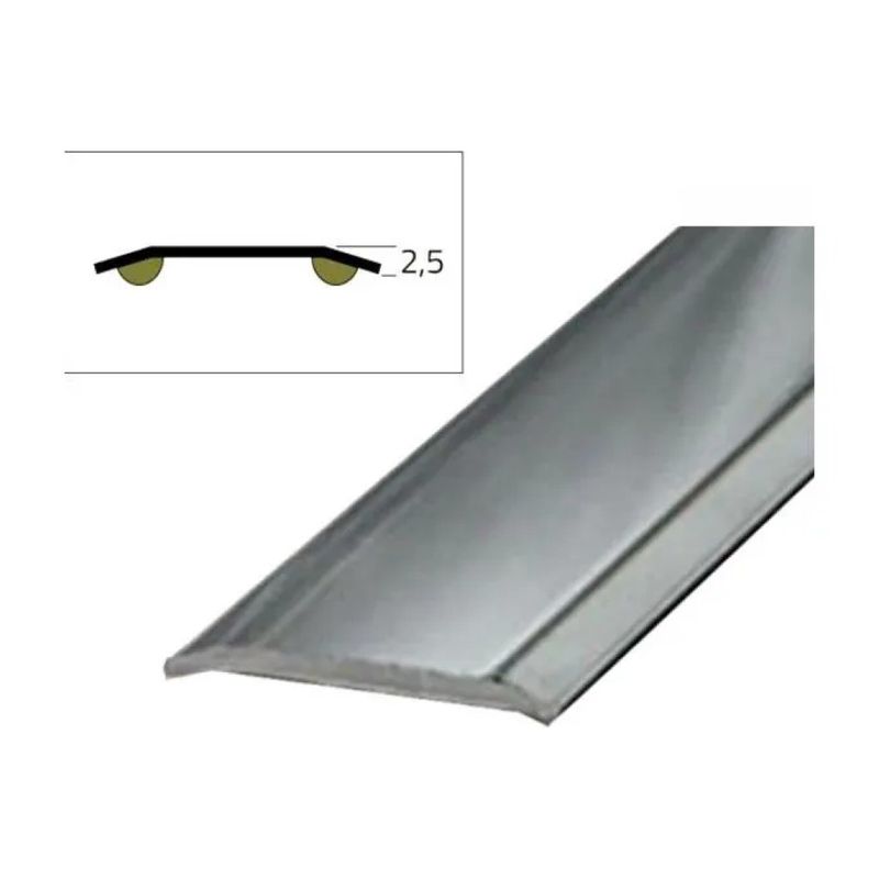 Arcansas Profilo Coprisoglia Adesivo in Acciaio Inox 3,8 × 90 cm