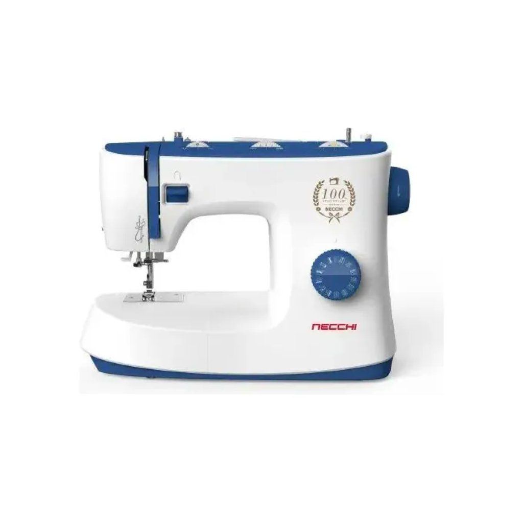 Necchi K432A Macchina da Cucire Semiautomatica, Bianca e Blu