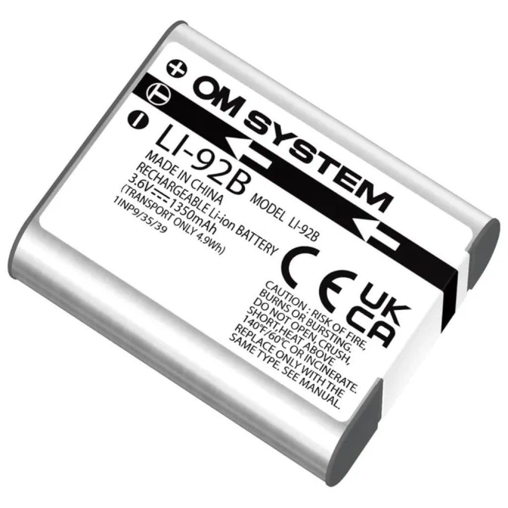 OM SYSTEM Batteria OM SYSTEM LI-92B 1350 mAh per Tough TG-7, TG-6 e TG-5
