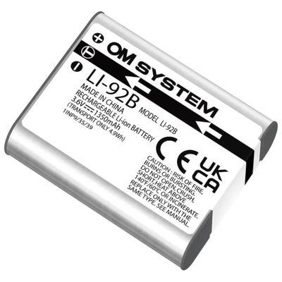 OM SYSTEM Batteria OM SYSTEM LI-92B 1350 mAh per Tough TG-7, TG-6 e TG-5
