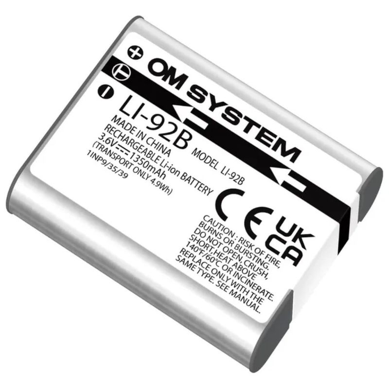 OM SYSTEM Batteria OM SYSTEM LI-92B 1350 mAh per Tough TG-7, TG-6 e TG-5