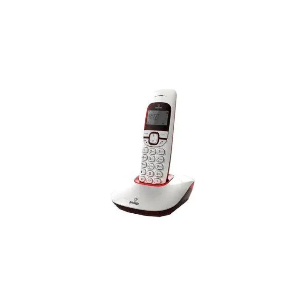 Brondi Nice Telefono Cordless DECT con Vivavoce, Bianco e Arancione