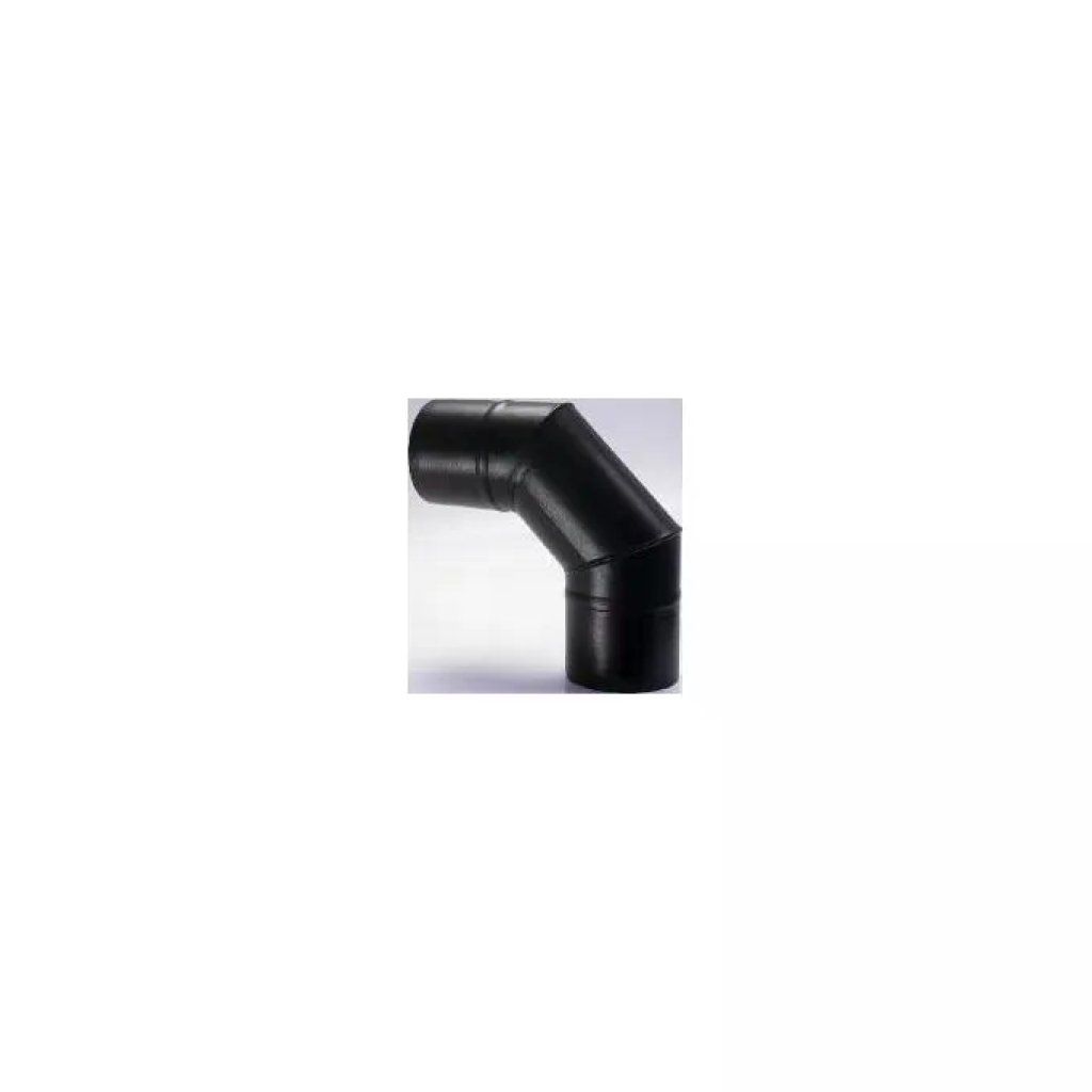 Save Fumisteria Gomito per Stufa a Pellet 90° M/M 8 cm Smaltato Nero