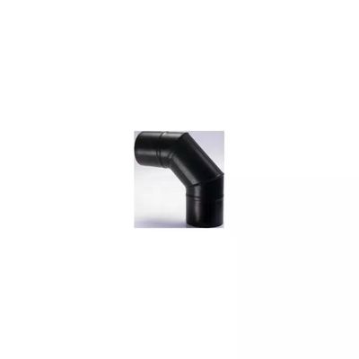 Save Fumisteria Gomito per Stufa a Pellet 90° M/M 8 cm Smaltato Nero