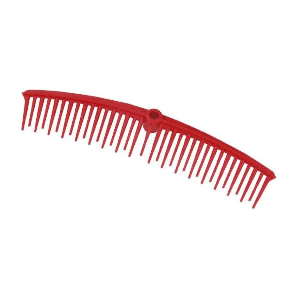 STEA 004 Rastrello in Polipropilene, 35 Denti, 57 cm, Rosso, Senza Manico