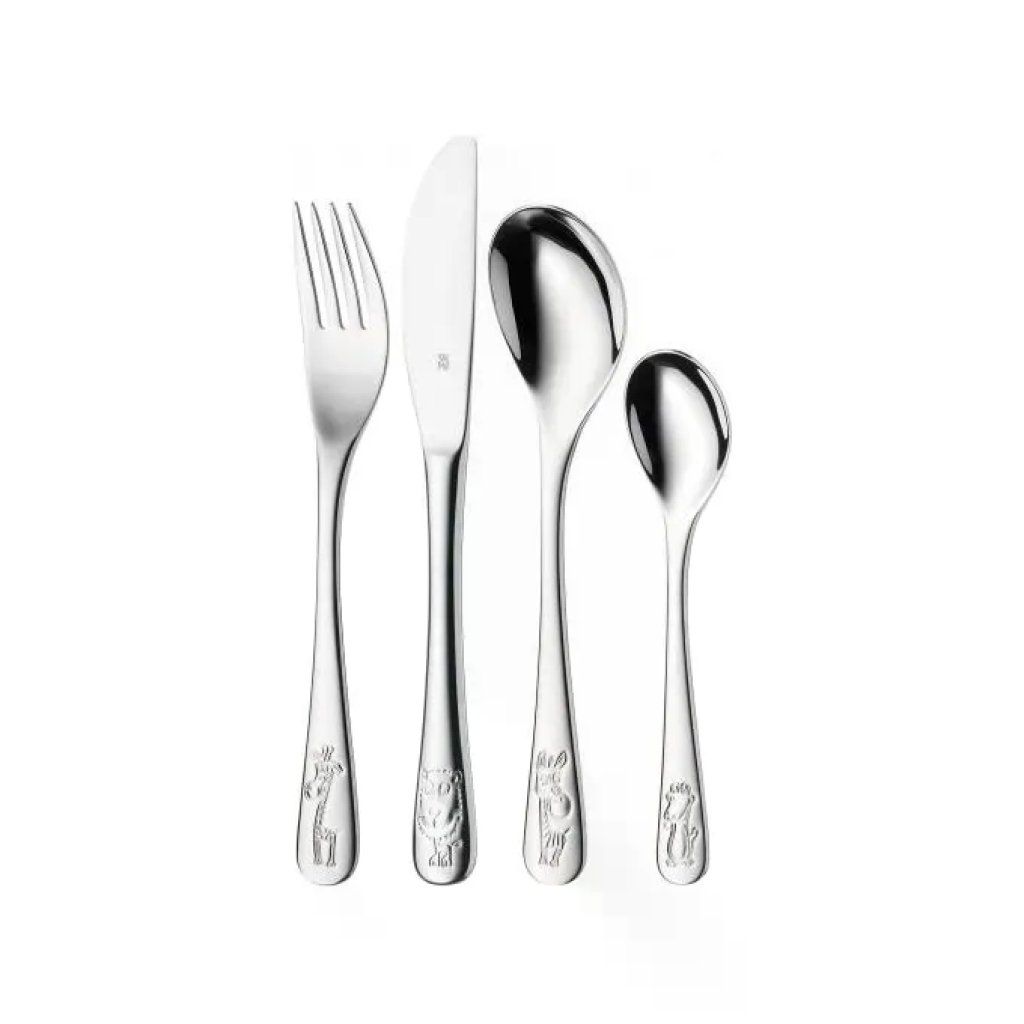 WMF Set di Posate per Bambini, 4 Pezzi in Acciaio Inox 18/10