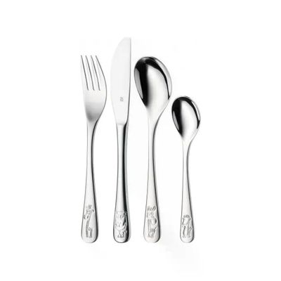 WMF Set di Posate per Bambini, 4 Pezzi in Acciaio Inox 18/10