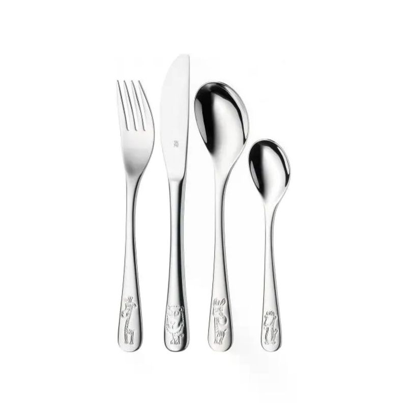 WMF Set di Posate per Bambini, 4 Pezzi in Acciaio Inox 18/10