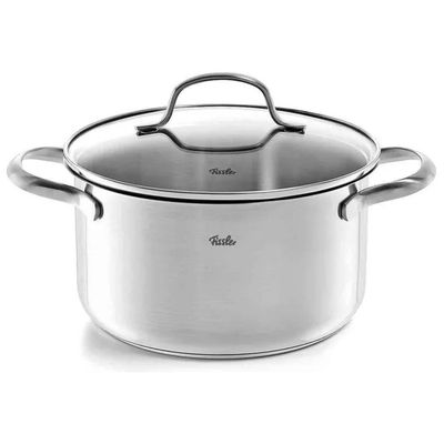 Fissler San Francisco Pentola 20 cm, 3,3 L con Coperchio in Vetro