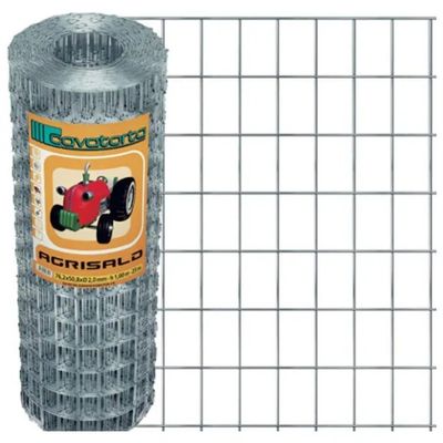 CAVATORTA Agrisald – Rete elettrosaldata zincata 25 m, maglia 50 × 75 mm, filo 2 mm, altezza 80 cm CAVATORTA Agrisald – Rete elettrosaldata zincata 25 m, maglia 50 × 75 mm, filo 2 mm, altezza 80 cm