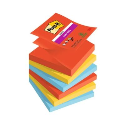 Post-it Super Sticky Z-Notes Playful, 6 blocchetti
