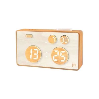 JM Lowell JD9532 Sveglia Digitale in Legno con Natural Sound