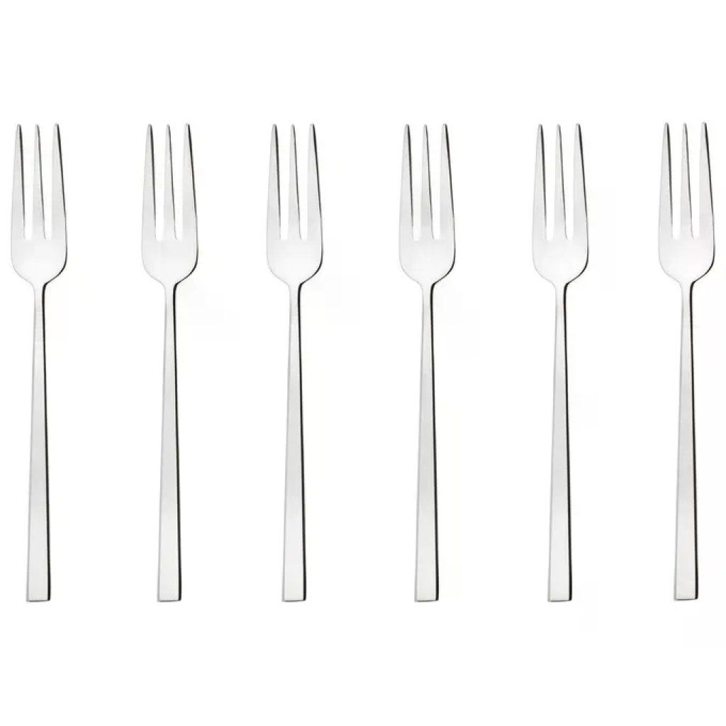 Sambonet Rock – Set di 6 forchette da torta in acciaio inox