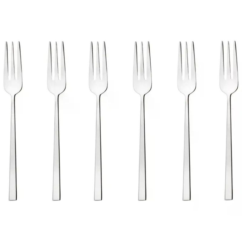 Sambonet Rock – Set di 6 forchette da torta in acciaio inox