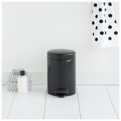 Brabantia NewIcon Pattumiera a Pedale 3 L Nero Opaco
