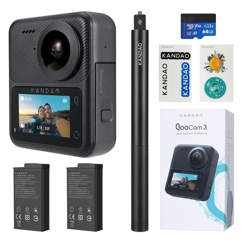 Kandao QooCam 3 Action Camera 360° Travel Combo 5.7K Kandao QooCam 3 Action Camera 360° Travel Combo 5.7K