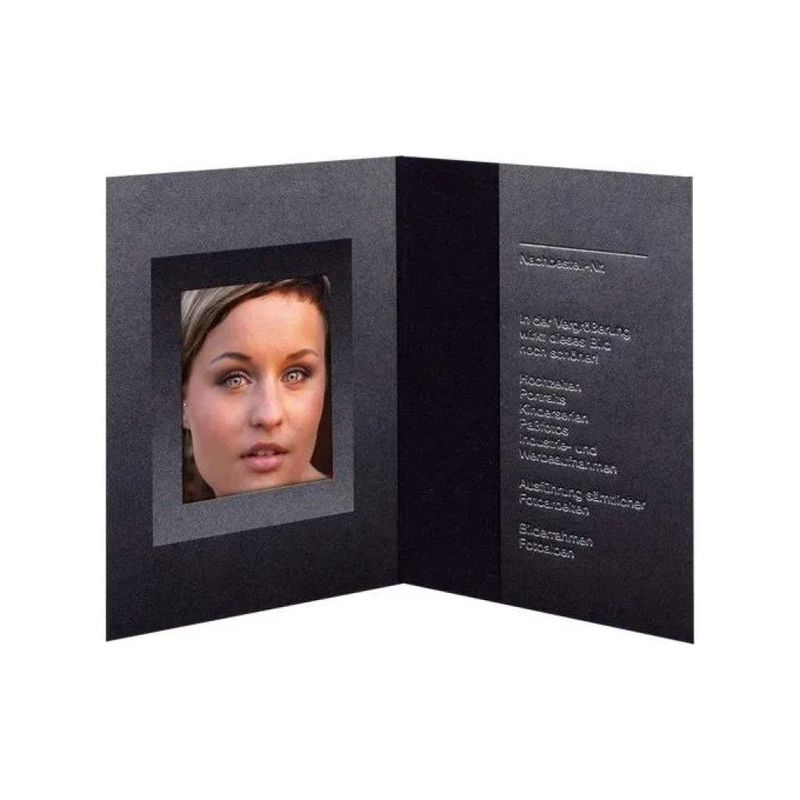 Daiber Cartoncini Portafoto Nero e Argento 3,6 × 5 cm, 100 Pezzi