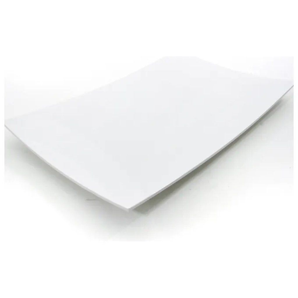 ILSA Luna 971 – Piatto da portata GN 1/1 curvo in melamina avorio, 53 × 32,5 cm