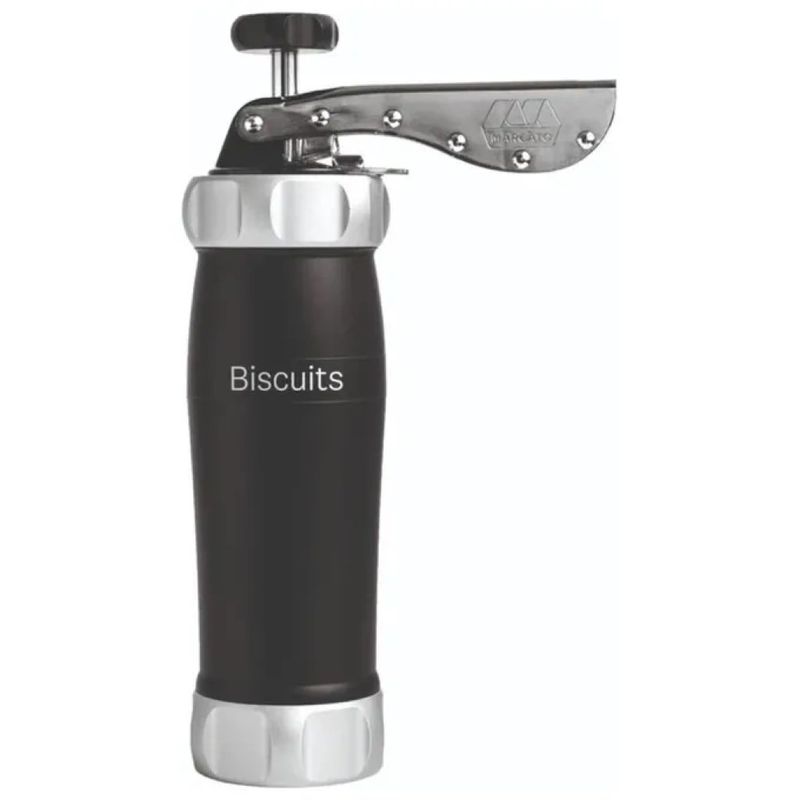 Marcato Biscuits Design – Pressa per biscotti nera con 20 trafile
