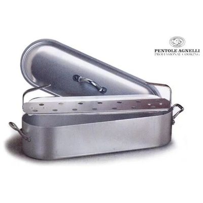 Agnelli Family FAMA1845 Pesciera in Alluminio 45 cm con Griglia e Coperchio