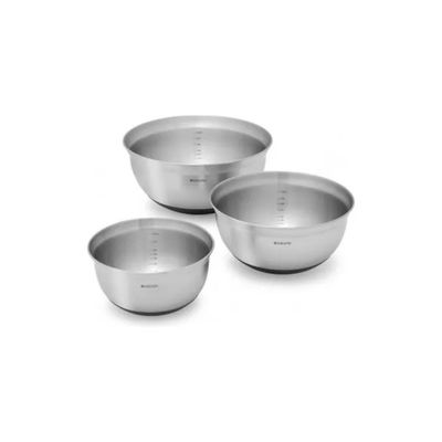 Brabantia Profile Set di 3 Ciotole Graduate in Acciaio Inox