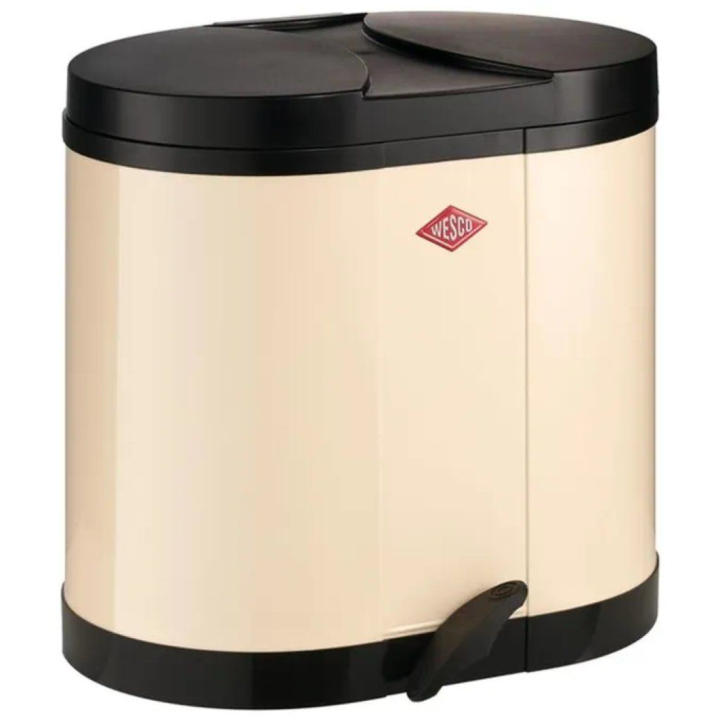 WESCO Beta Eco 170611-23 – Pattumiera Doppia a Pedale 2 x 15 L, Mandorla
