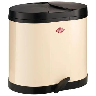 WESCO Beta Eco 170611-23 – Pattumiera Doppia a Pedale 2 x 15 L, Mandorla