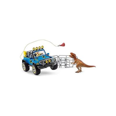 Schleich Dinosaurs 41464 – Veicolo 4x4 con Avamposto Dino, set da 14 pezzi