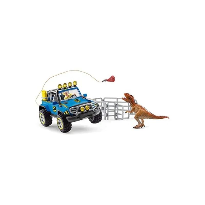 Schleich Dinosaurs 41464 – Veicolo 4x4 con Avamposto Dino, set da 14 pezzi