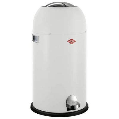 WESCO Kickmaster 184631-74 – Pattumiera a pedale 33 L, bianco opaco