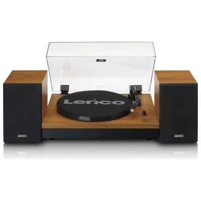 Lenco LS-310WD Giradischi Bluetooth con Diffusori, Effetto Legno