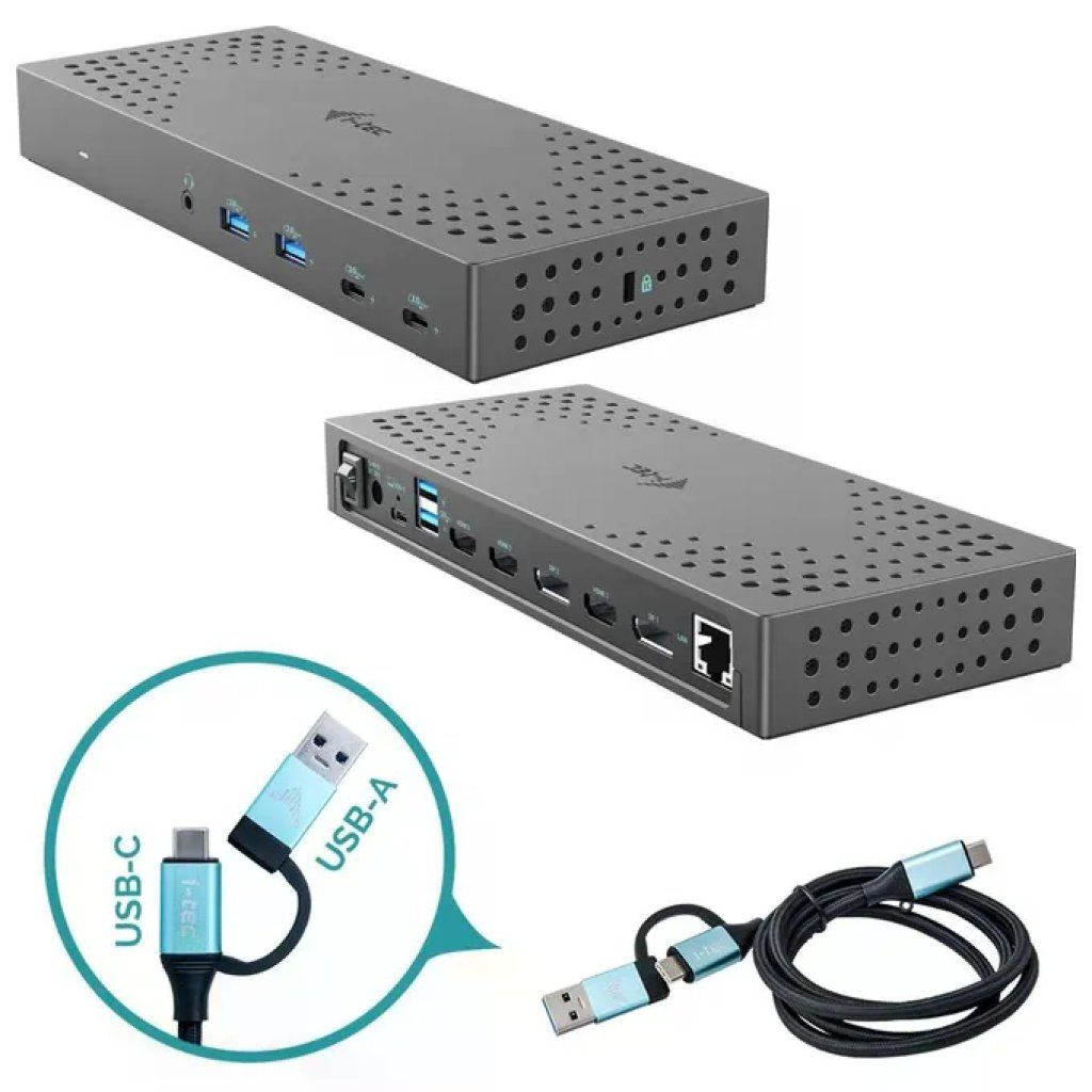 I-tec Docking Station Gen 2 USB 3.0/USB-C/Thunderbolt, Triplo 4K e Power Delivery 100 W
