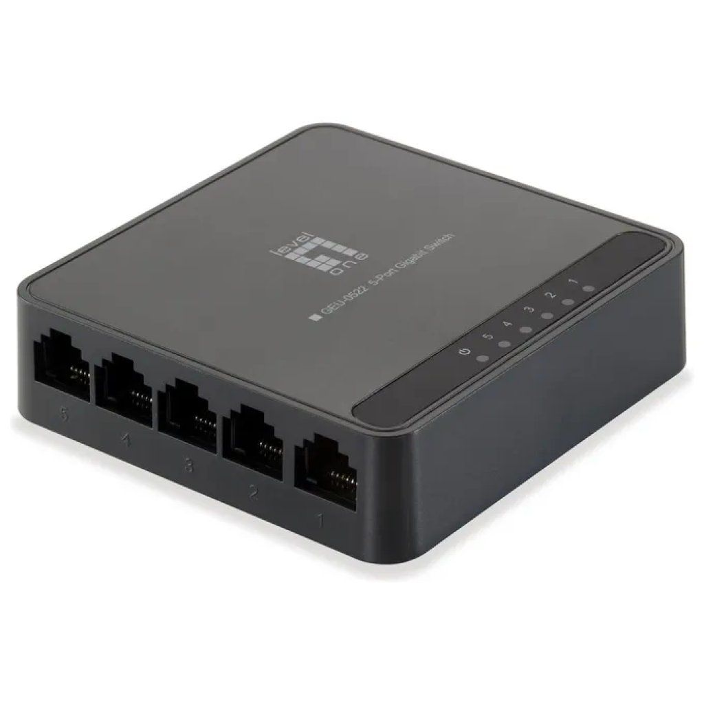 LEVEL ONE LevelOne GEU-0522 Switch Gigabit Ethernet a 5 Porte LEVEL ONE LevelOne GEU-0522 Switch Gigabit Ethernet a 5 Porte