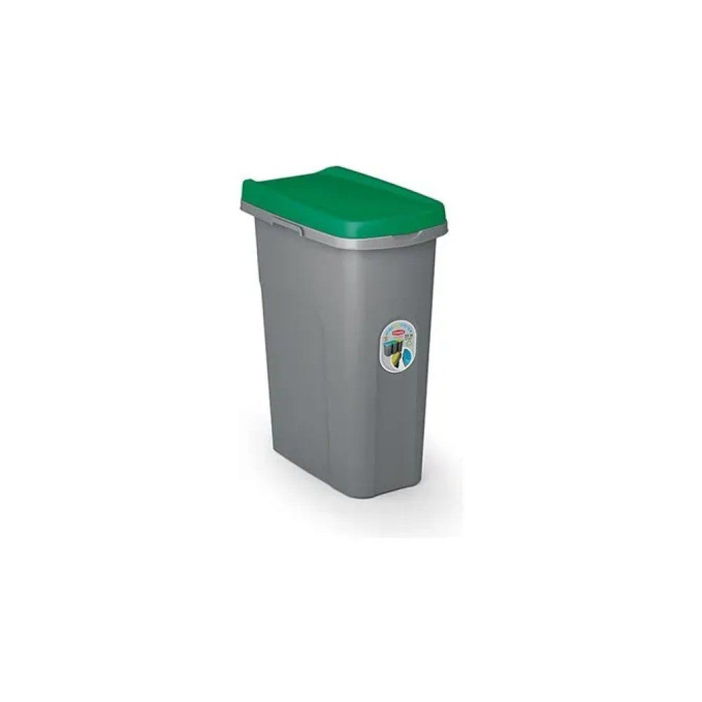Stefanplast Eco System Pattumiera 25 L Grigio e Verde Stefanplast Eco System Pattumiera 25 L Grigio e Verde