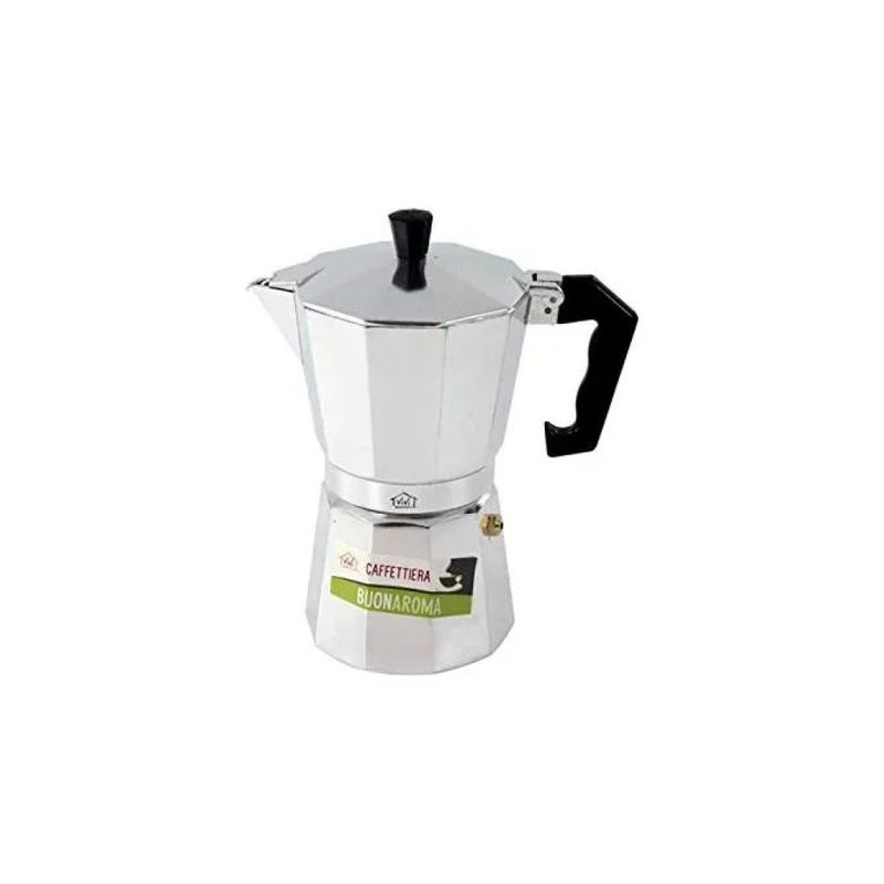 3C Casa Buon Aroma A112RA-6 – Caffettiera Moka in Alluminio, 6 Tazze