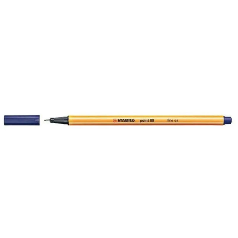 STABILO Point 88 Fineliner Blu Notte, Punta 0,4 mm, Confezione da 10