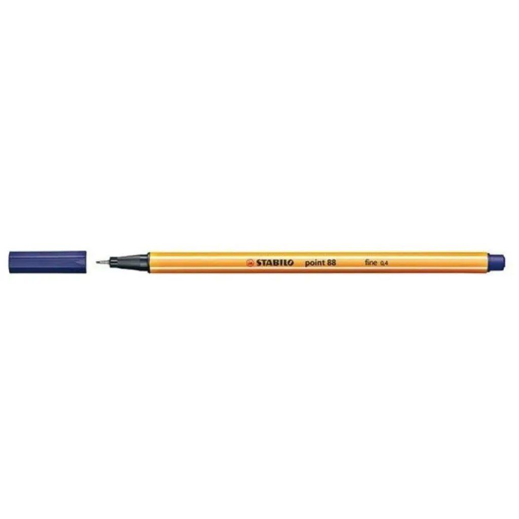 Stabilo 88-22 Point 88 Fineliner Punta 0.4mm Confezione 10 Pezzi colore Blu Notte