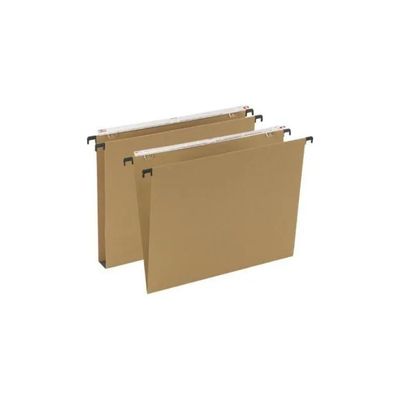 Bertesi Cartelle Sospese Avana per Cassetto, Fondo a V, Interasse 33 cm, 31,3 × 24,5 cm, 50 Pezzi