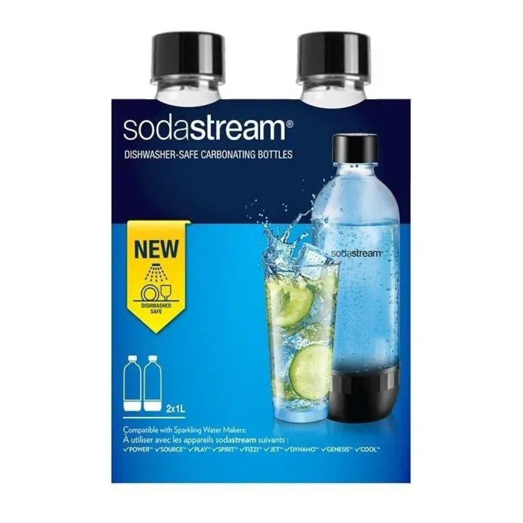 SodaStream – Set 2 bottiglie universali da 1 L in PET, lavabili in lavastoviglie SodaStream – Set 2 bottiglie universali da 1 L in PET, lavabili in lavastoviglie