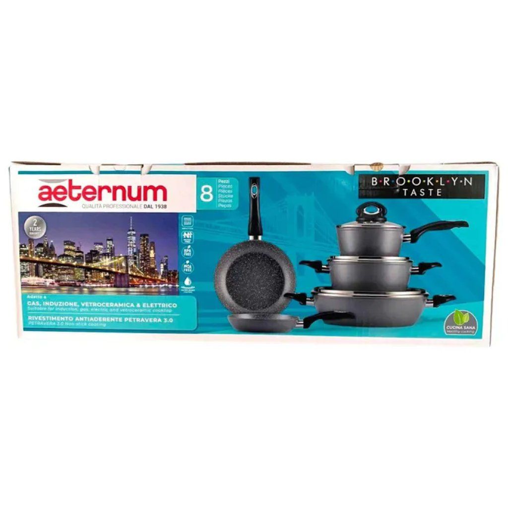 Aeternum Brooklyn Taste Batteria di Pentole 8 Pezzi Aeternum Brooklyn Taste Batteria di Pentole 8 Pezzi