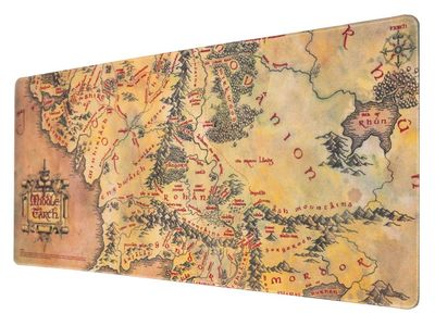 GRUPO ERIK Tappetino XXL Il Signore degli Anelli – Mappa della Terra di Mezzo, 80 × 35 cm GRUPO ERIK Tappetino XXL Il Signore degli Anelli – Mappa della Terra di Mezzo, 80 × 35 cm