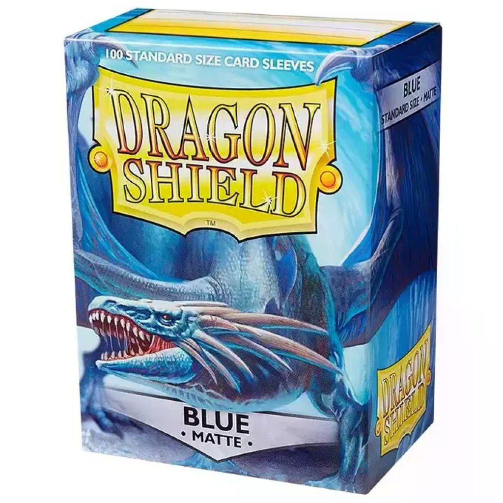 Dragon Shield Matte Blu – 100 Sleeve Standard per Carte