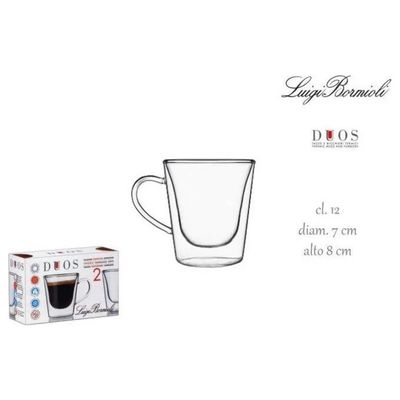 BORMIOLI Luigi Bormioli 1441 – Set 2 tazze espresso in vetro doppia parete, 120 ml BORMIOLI Luigi Bormioli 1441 – Set 2 tazze espresso in vetro doppia parete, 120 ml