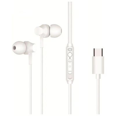 Conceptronic BRENDAN03W Auricolari In-Ear USB-C Bianchi