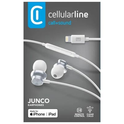 Cellularline JUNCO Auricolari In-Ear Lightning Bianchi con Microfono Cellularline JUNCO Auricolari In-Ear Lightning Bianchi con Microfono